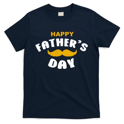 Happy Fathers Day Mustache Vintage T-Shirt