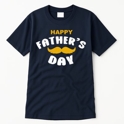 Happy Fathers Day Mustache Vintage Tall T-Shirt