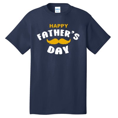 Happy Fathers Day Mustache Vintage Tall T-Shirt