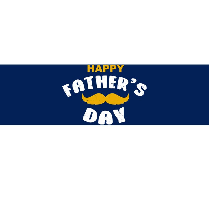 Happy Fathers Day Mustache Vintage Bumper Sticker