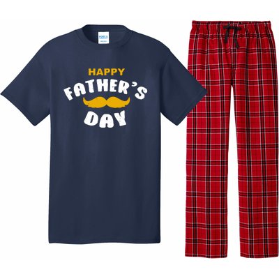 Happy Fathers Day Mustache Vintage Pajama Set