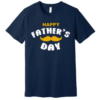 Happy Fathers Day Mustache Vintage Premium T-Shirt