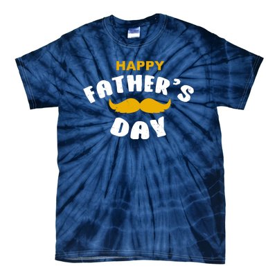 Happy Fathers Day Mustache Vintage Tie-Dye T-Shirt