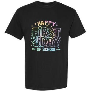 Happy First Day Of School Tie Dye Teacher Student Garment-Dyed Heavyweight T-Shirt