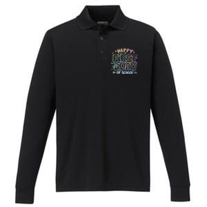 Happy First Day Of School Tie Dye Teacher Student Performance Long Sleeve Polo