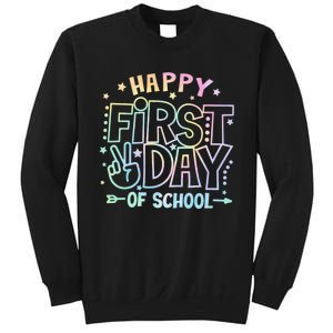 Happy First Day Of School Tie Dye Teacher Student Sweatshirt