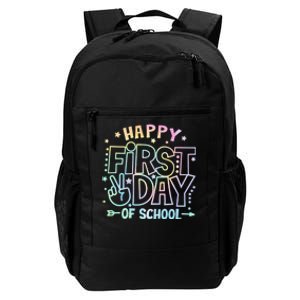 Happy First Day Of School Tie Dye Teacher Student Daily Commute Backpack