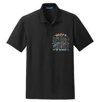 Happy First Day Of School Tie Dye Teacher Student Dry Zone Grid Polo