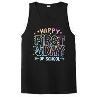 Happy First Day Of School Tie Dye Teacher Student PosiCharge Competitor Tank