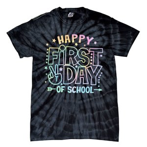 Happy First Day Of School Tie Dye Teacher Student Tie-Dye T-Shirt