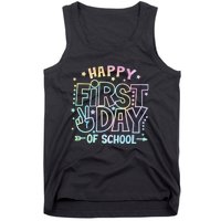 Happy First Day Of School Tie Dye Teacher Student Tank Top