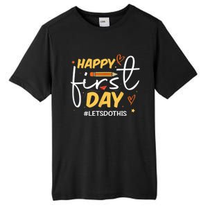 Happy First Day Of School Back To School Kids Teacher Tall Fusion ChromaSoft Performance T-Shirt