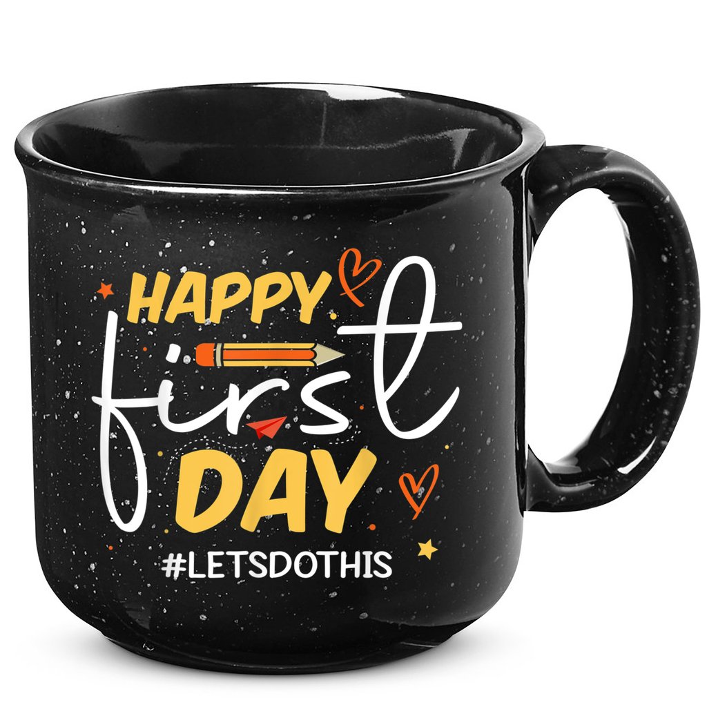 Happy First Day Of School Back To School Kids Teacher 15oz Campfire Ceramic Mug