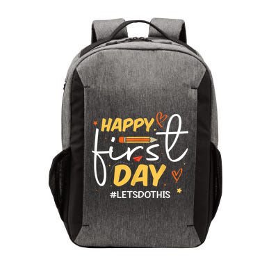 Happy First Day Of School Back To School Kids Teacher Vector Backpack