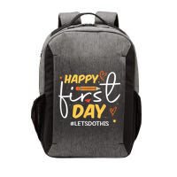 Happy First Day Of School Back To School Kids Teacher Vector Backpack
