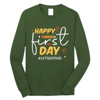 Happy First Day Of School Back To School Kids Teacher Long Sleeve Shirt