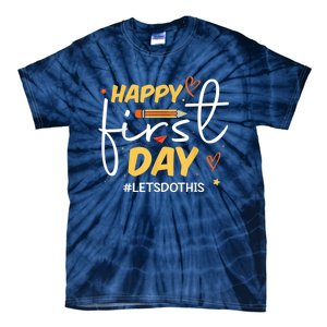 Happy First Day Of School Back To School Kids Teacher Tie-Dye T-Shirt