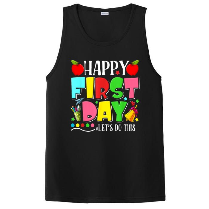 Happy First Day Lets Do This Welcome Back To School Funny PosiCharge Competitor Tank