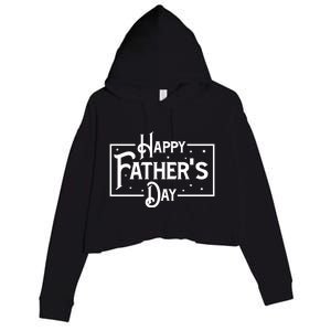 Happy Father's Day Star Gift For Dad Crop Fleece Hoodie