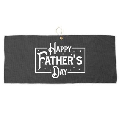 Happy Father's Day Star Gift For Dad Large Microfiber Waffle Golf Towel