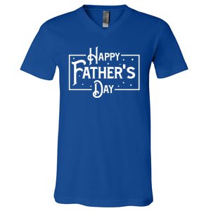 Happy Father's Day Star Gift For Dad V-Neck T-Shirt