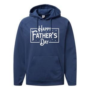 Happy Father's Day Star Gift For Dad Performance Fleece Hoodie