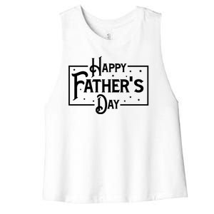 Happy Father's Day Star Gift For Dad Women's Racerback Cropped Tank