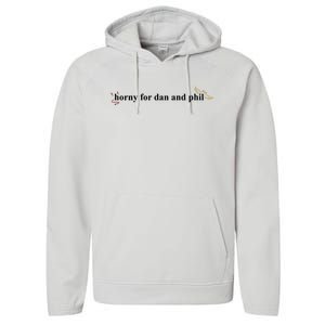 Horny For Dan And Phil Performance Fleece Hoodie