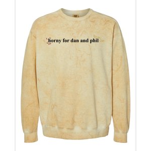 Horny For Dan And Phil Colorblast Crewneck Sweatshirt