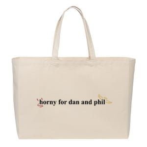 Horny For Dan And Phil Cotton Canvas Jumbo Tote