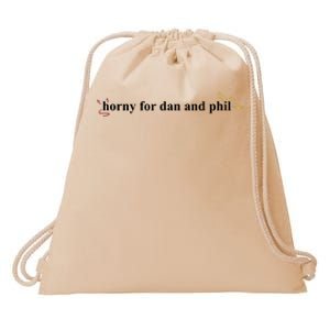 Horny For Dan And Phil Drawstring Bag