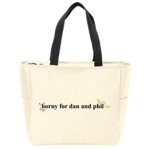 Horny For Dan And Phil Zip Tote Bag