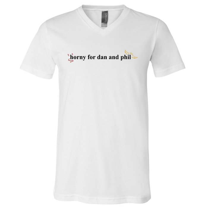 Horny For Dan And Phil V-Neck T-Shirt