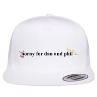Horny For Dan And Phil Flat Bill Trucker Hat