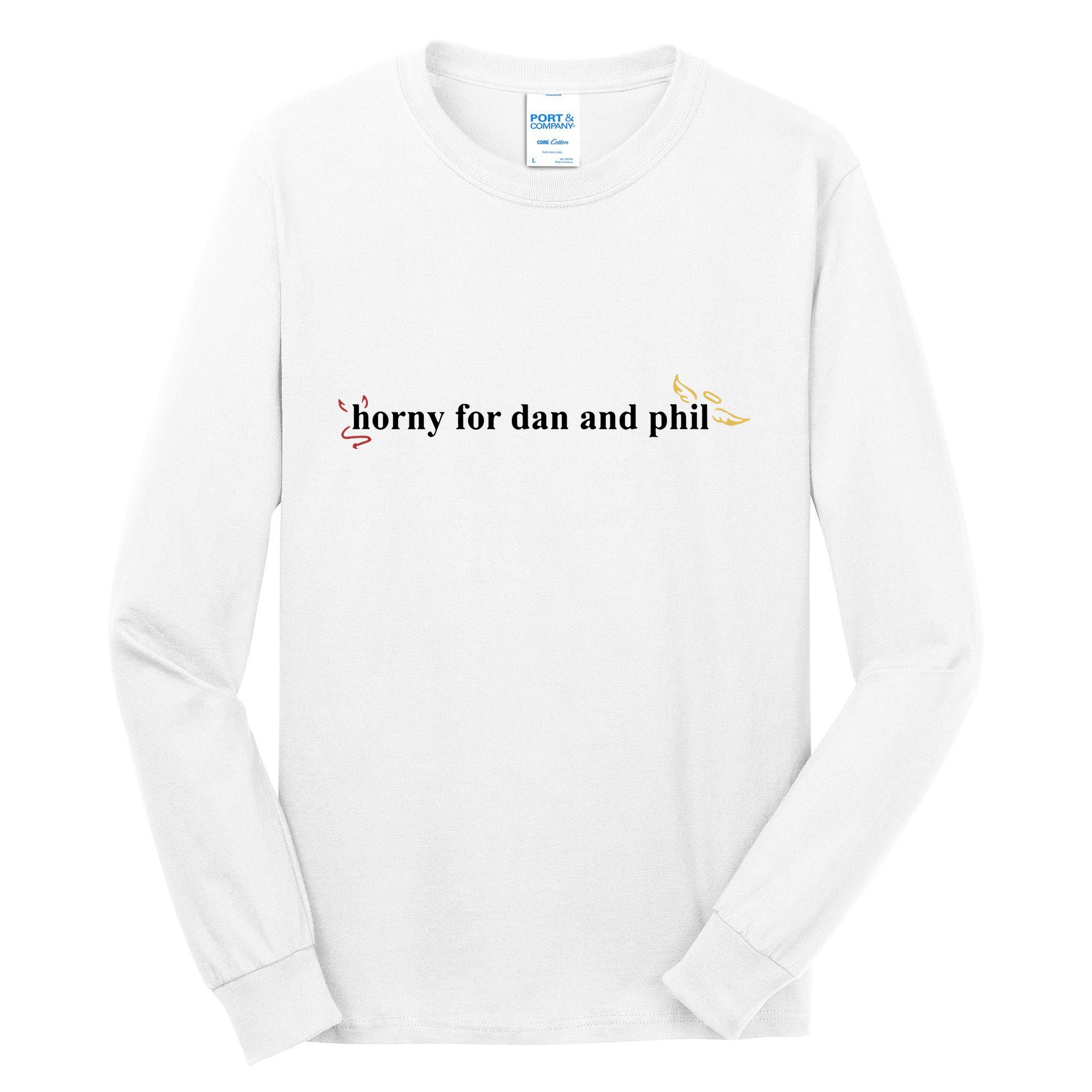 Horny For Dan And Phil Tall Long Sleeve T-Shirt