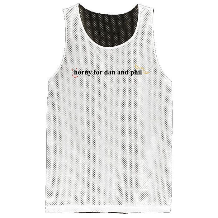 Horny For Dan And Phil Mesh Reversible Basketball Jersey Tank