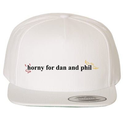 Horny For Dan And Phil Wool Snapback Cap