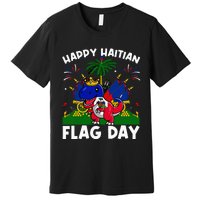 Haitian Flag Day Dinosaur Premium T-Shirt