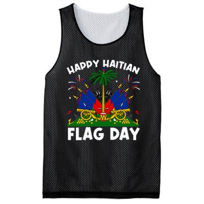 Haitian Flag Day Mesh Reversible Basketball Jersey Tank