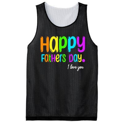 Happy Fathers Day i love you dad Heart Daddy funny Mesh Reversible Basketball Jersey Tank