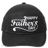 Happy Fathers Day Cute Dad Gift 7-Panel Snapback Hat