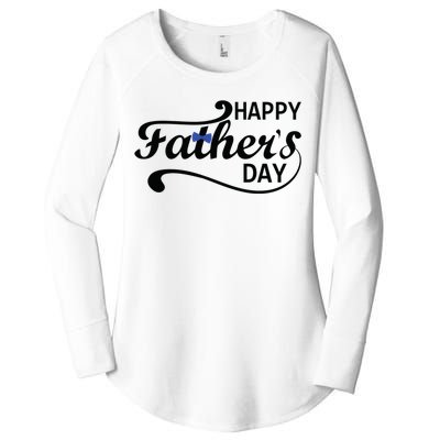 Happy Fathers Day Cute Dad Gift Women's Perfect Tri Tunic Long Sleeve Shirt