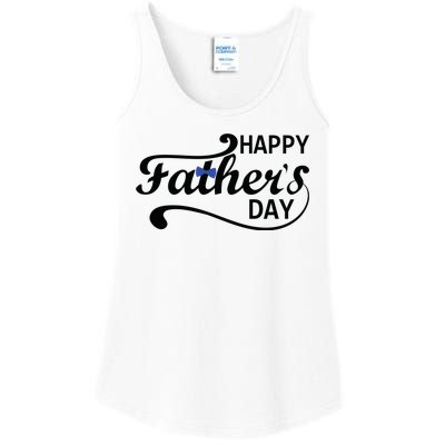 Happy Fathers Day Cute Dad Gift Ladies Essential Tank