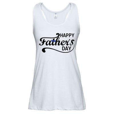 Happy Fathers Day Cute Dad Gift Ladies Essential Flowy Tank