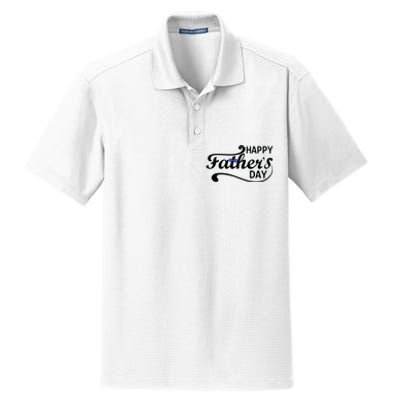 Happy Fathers Day Cute Dad Gift Dry Zone Grid Polo