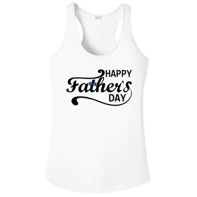 Happy Fathers Day Cute Dad Gift Ladies PosiCharge Competitor Racerback Tank