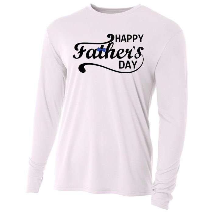 Happy Fathers Day Cute Dad Gift Cooling Performance Long Sleeve Crew