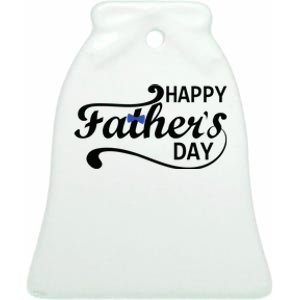 Happy Fathers Day Cute Dad Gift Ceramic Bell Ornament