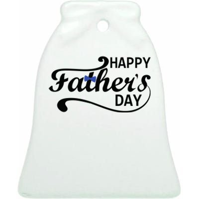 Happy Fathers Day Cute Dad Gift Ceramic Bell Ornament