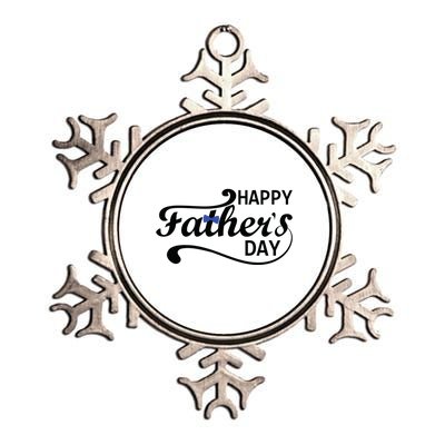 Happy Fathers Day Cute Dad Gift Metallic Star Ornament